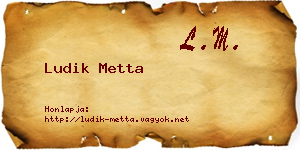 Ludik Metta névjegykártya